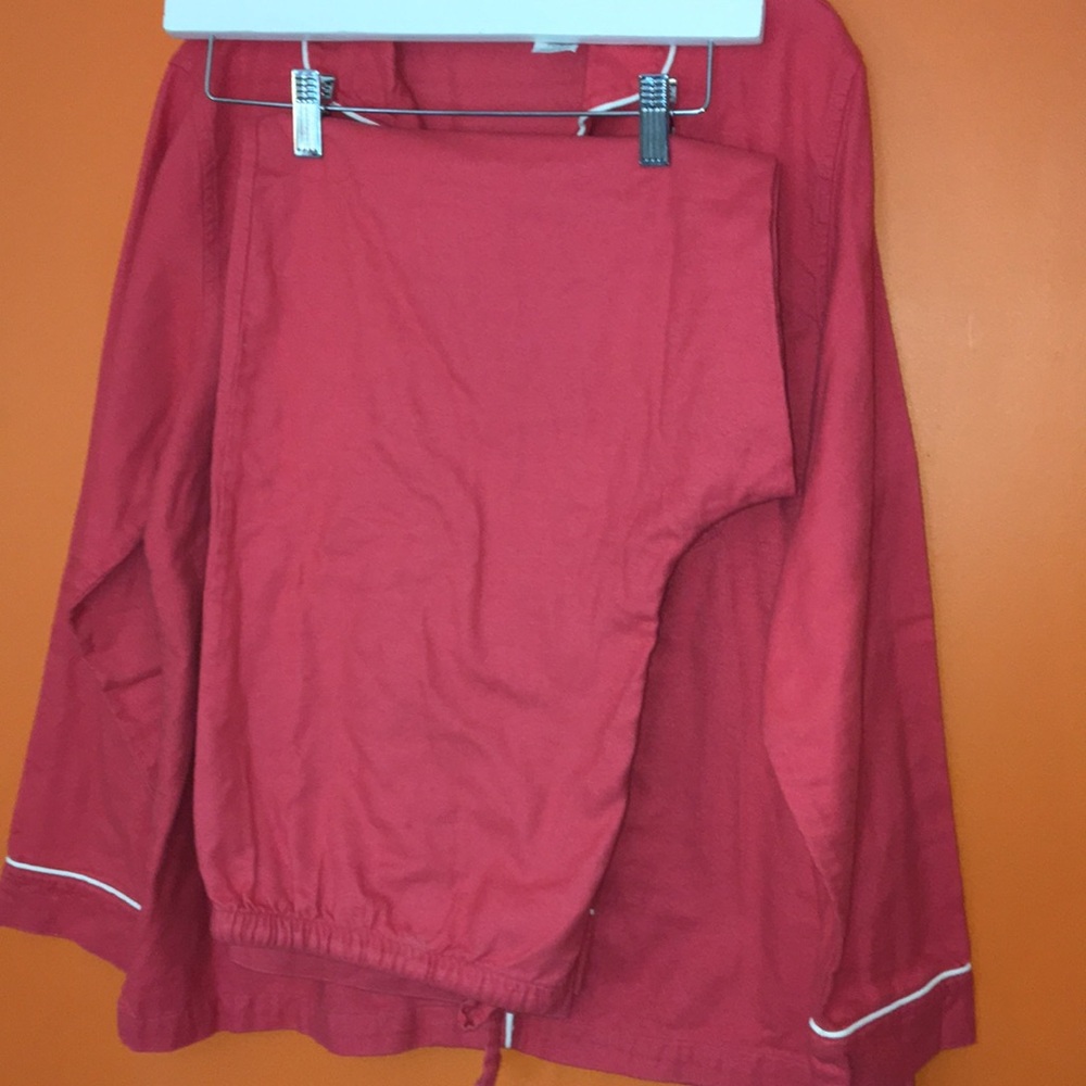 L.L. Bean 100% Cotton Fleece Pajama Lounge Wear Pants Set Woman’s Large 12/14/16 - Picture 14 of 17